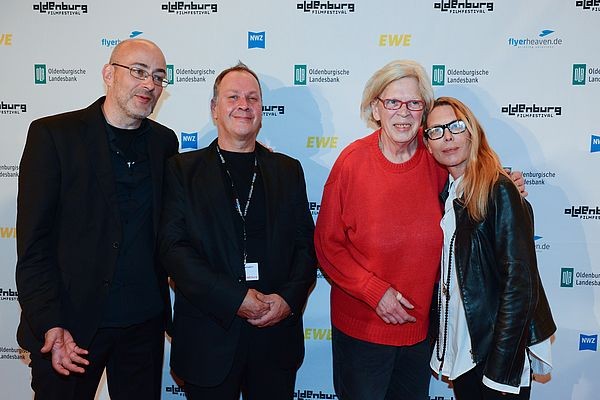 02 Festival Director Torsten Neumann with Festival Security Edgar Ramke Wizards of OL star Beate and actress Deborah Kara Unger at th